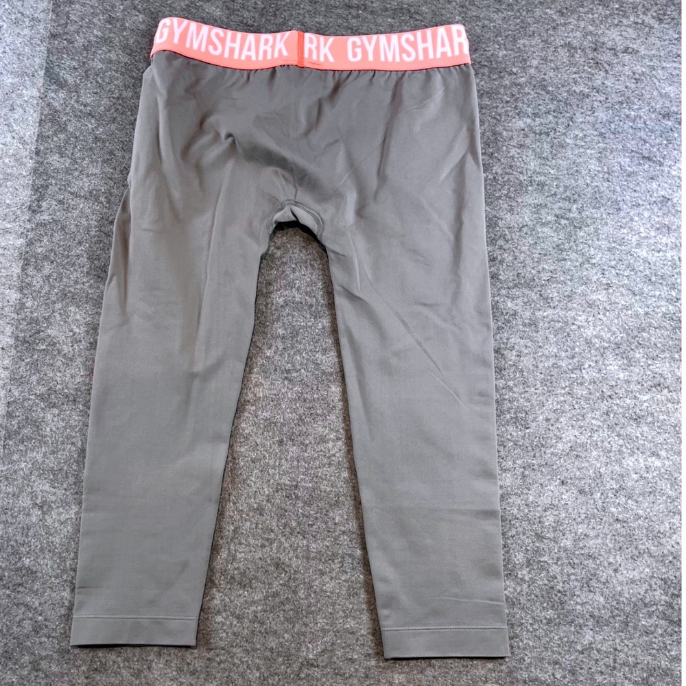 Gymshark Womens Flex‎ Cropped Leggings Grey Pink Athleisure Medium GLLG4276